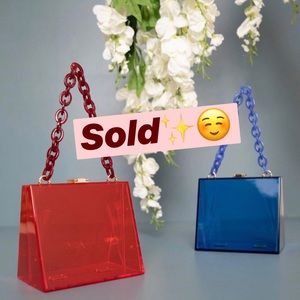 Transparent Resin Bag in Royal Blue💙